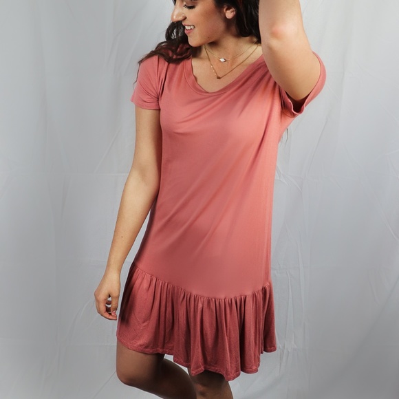 Mauve Ruffle Dress - Picture 1 of 2